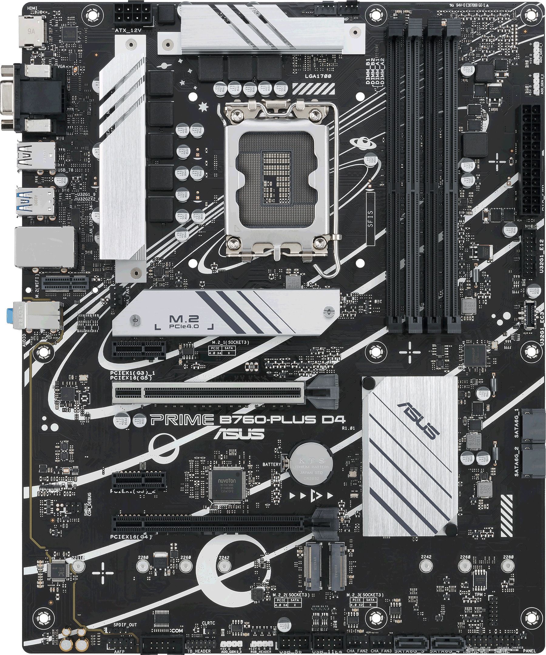 ASUS PRIME B760-PLUS D4 LGA1700 ATX 4xDIMM DDR4 1xDP 1xHDMI 1xVGA 4xSATA 3xM.2 MB